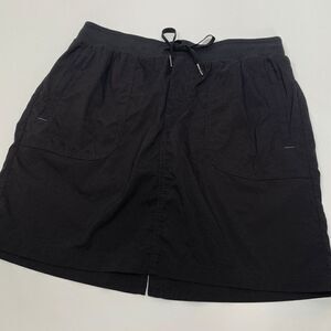 L.L Bean Women's Stretch Pocket Skirt Athletic Casual Active Skort Black Medium